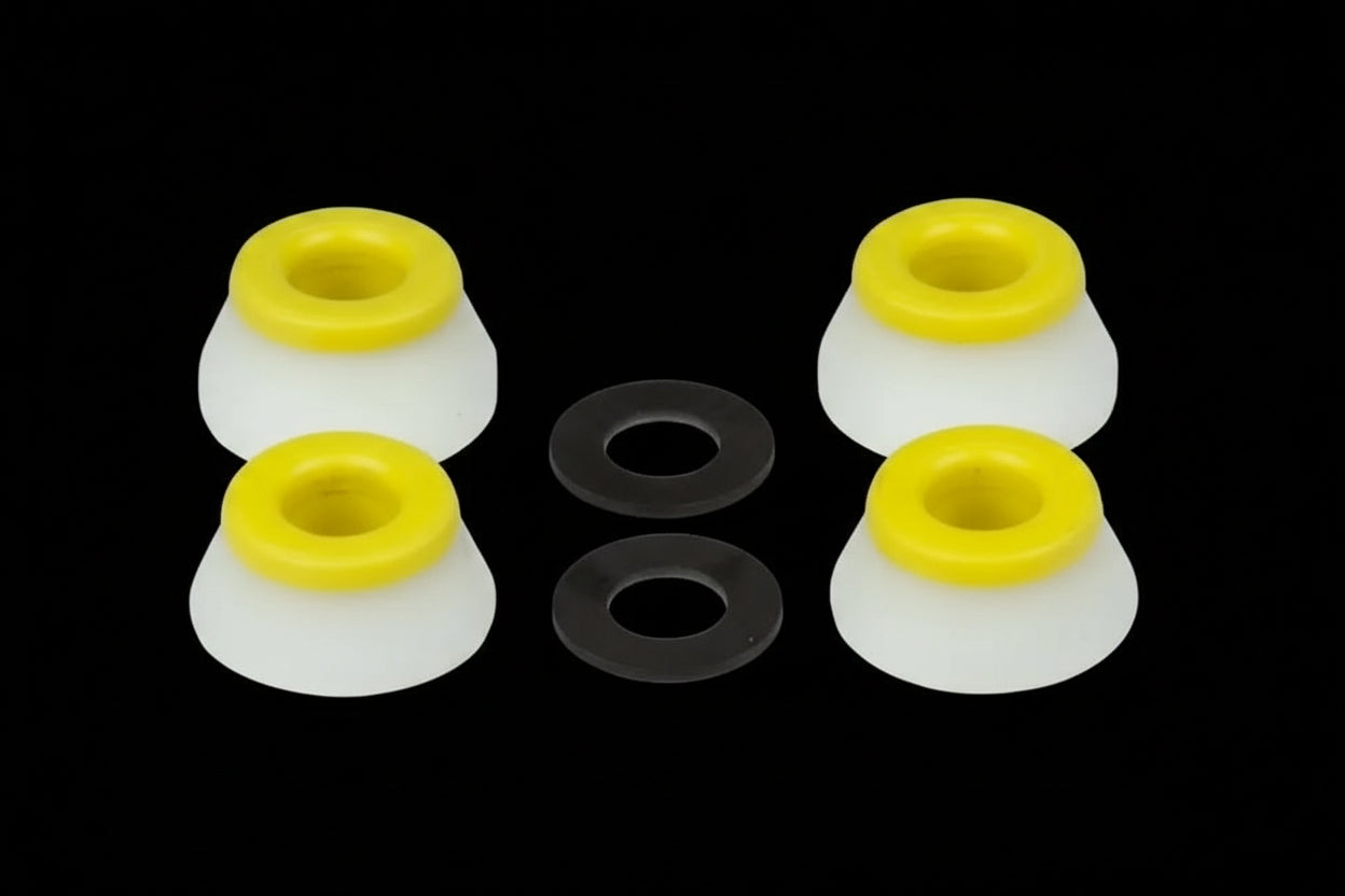 Bones HardCore Bushings Medium Yellow/White (4 Bushings - 2 Trucks) Bones