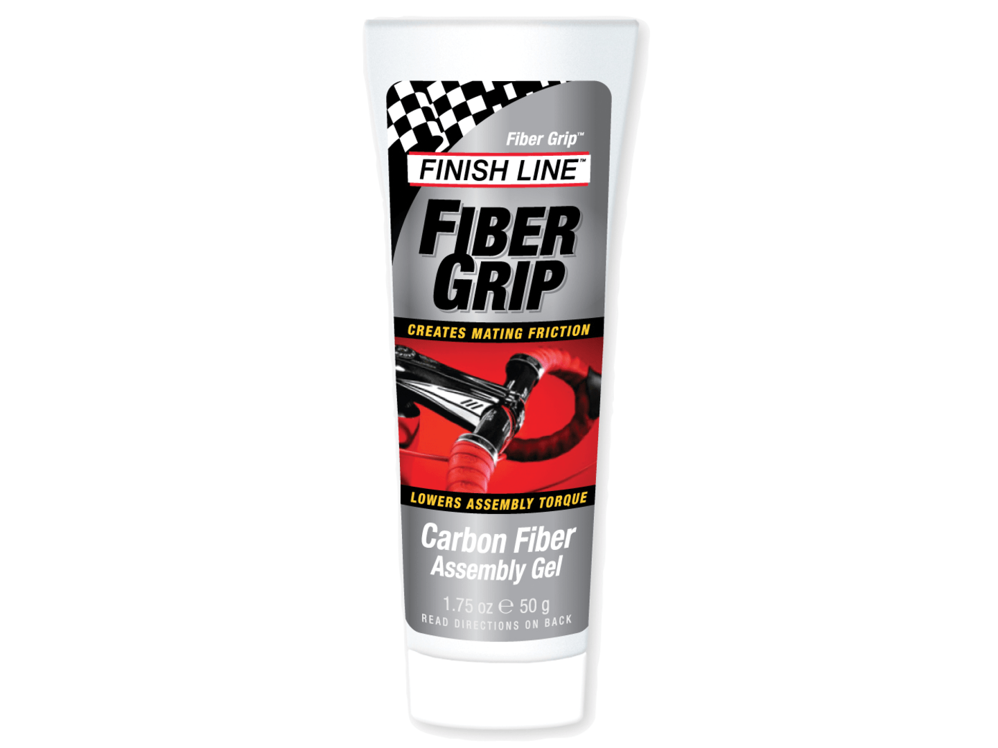 Finish Line Fiber Grip 1.75oz (52mL), Squeeze Grey/Red