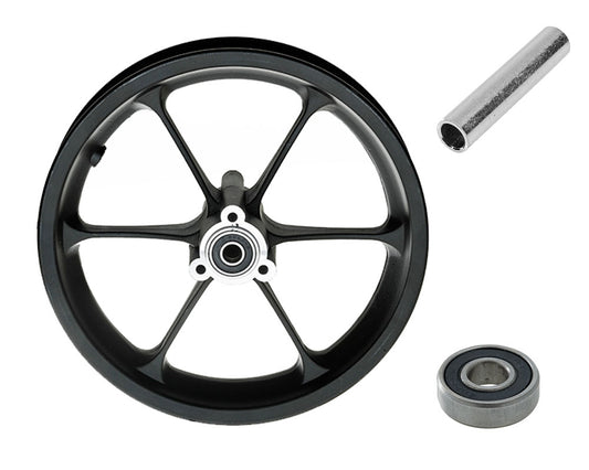 Burromax Wheel Assembly, Front or Rear, 12.5x2.75, Black 6 Spoke (#3,4,5.2)Fits TT750