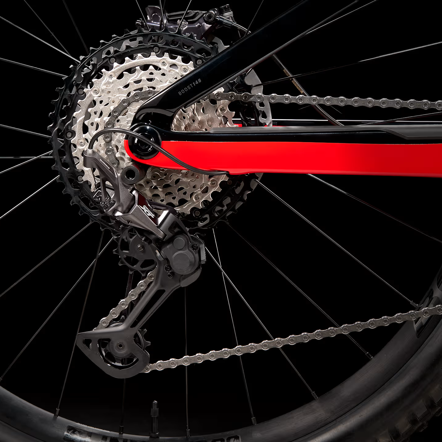 Trek Rail 9.8 XT Gen 3 Lg Trek Black/Marigold to Red Fade