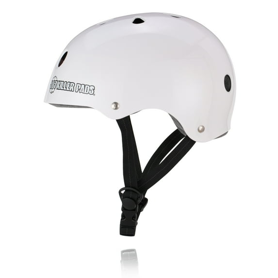 187 Killer Pads PRO SKATE HELMET with Sweatsaver Liner- Glossy White- S