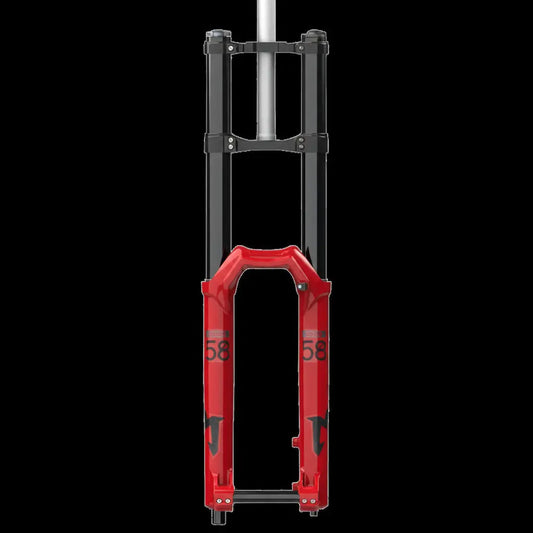 Marzocchi Bomber 58 Suspension Fork: 27.5", 203mm Travel 20 x 110mm, GLOSS RED Marzocchi