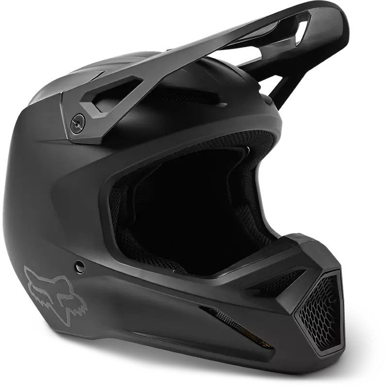 Fox Racing V1 Solid DOT Full-Face Helmet - Matte Black, Medium