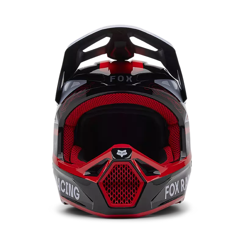 Fox Racing Fluorescent Red V1 Race Spec Full Face Helmet 2X