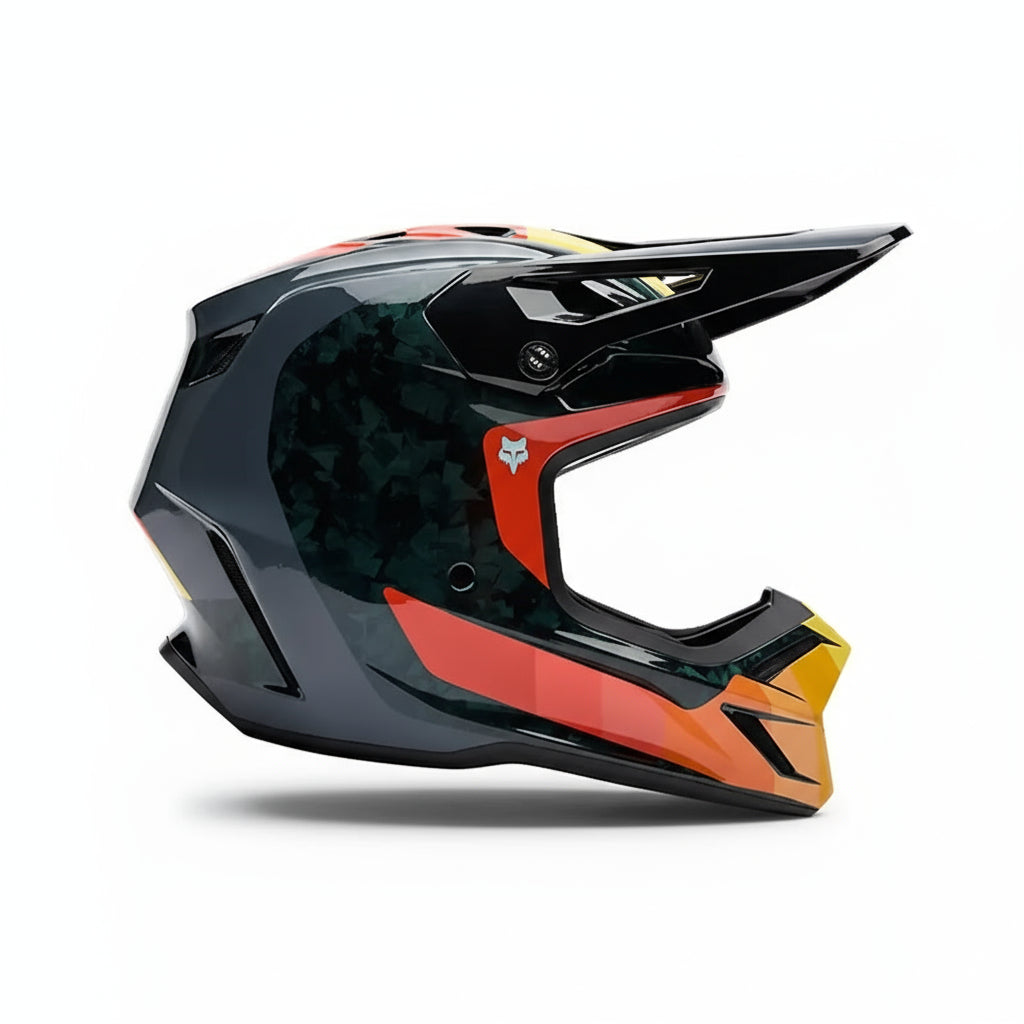 Fox Racing V3 RS Grid Full Face Helmet Black/Orange