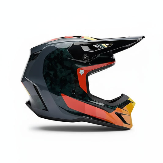 Fox Racing V3 RS Grid Full Face Helmet Black/Orange