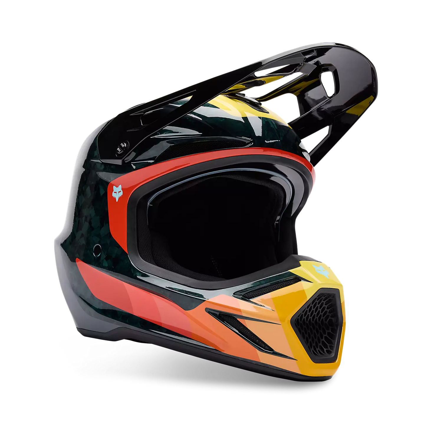 Fox Racing V3 RS Grid Full Face Helmet Black/Orange