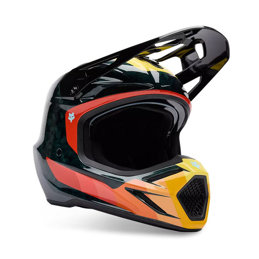Fox Racing V3 RS Grid Full Face Helmet Black/Orange Fox Racing