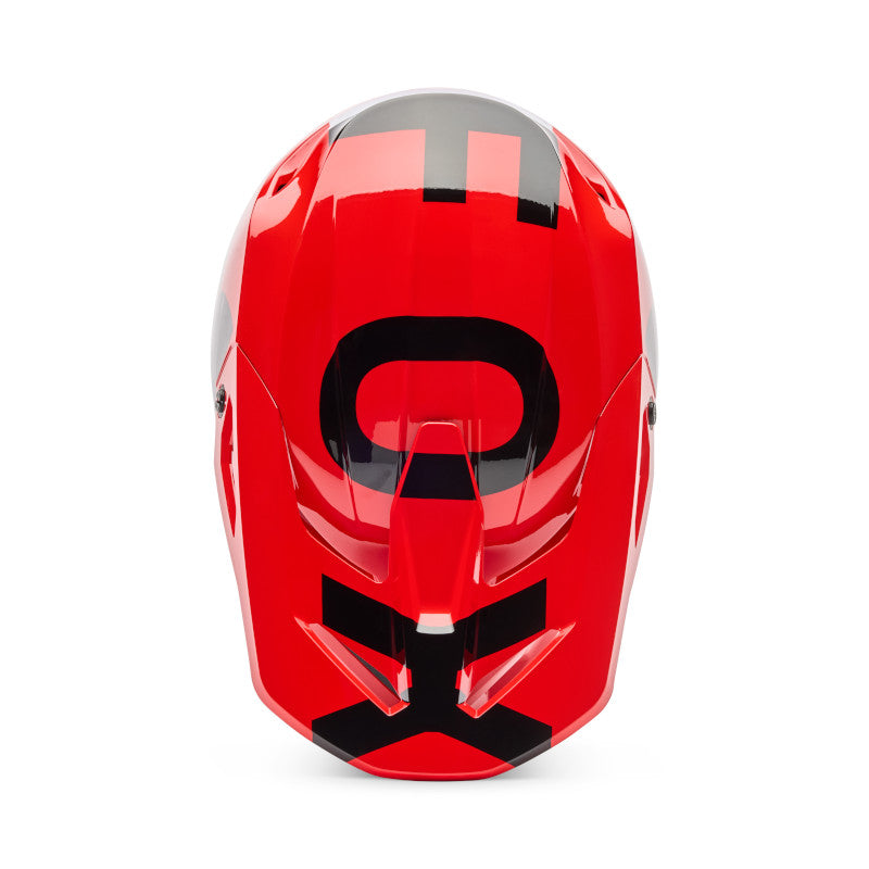 Fox Racing Youth V1 Shield Full-Face Helmet Fluorescent Red