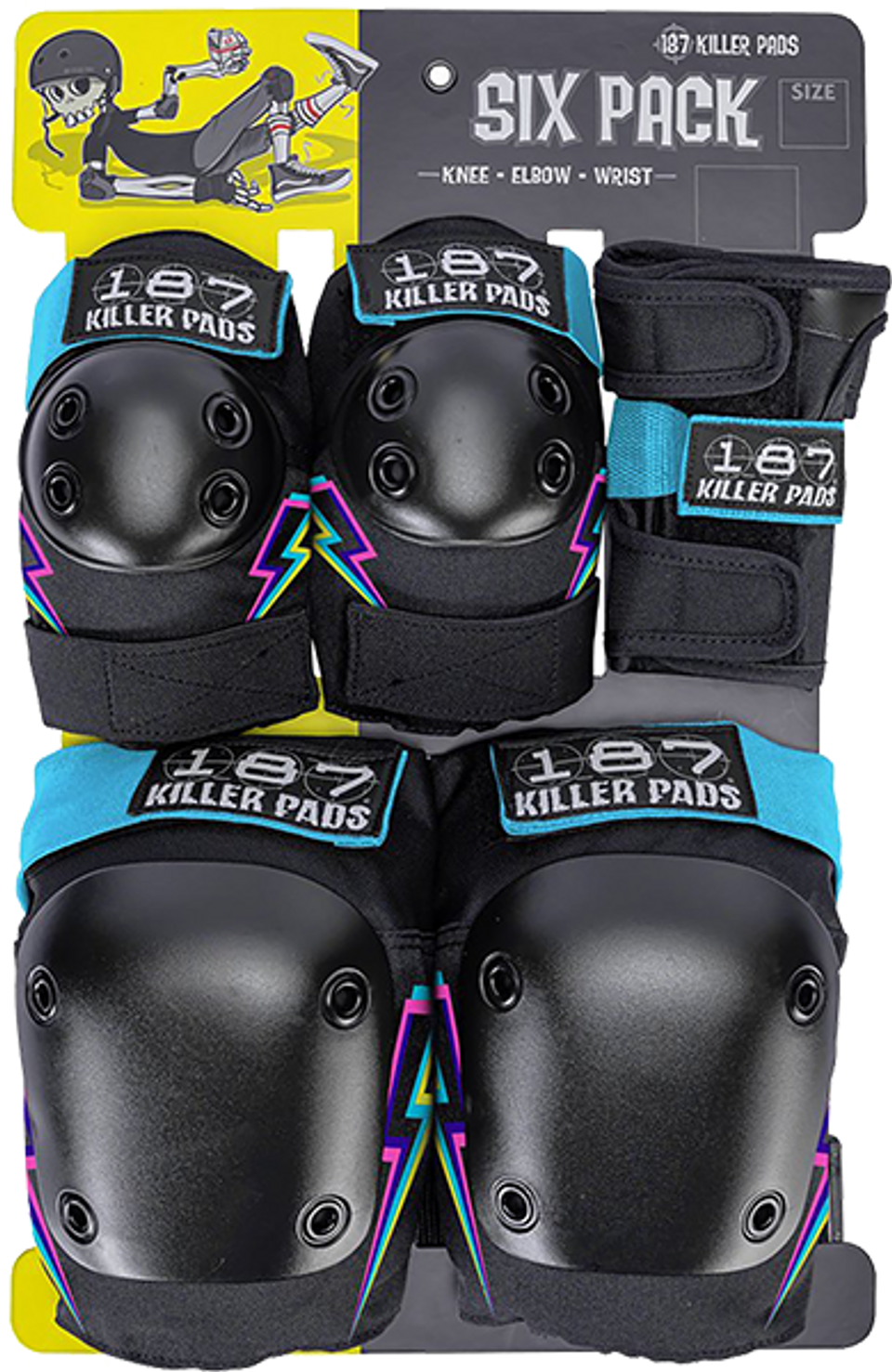 187 Six Pack Pads X-Small Electric Bolt