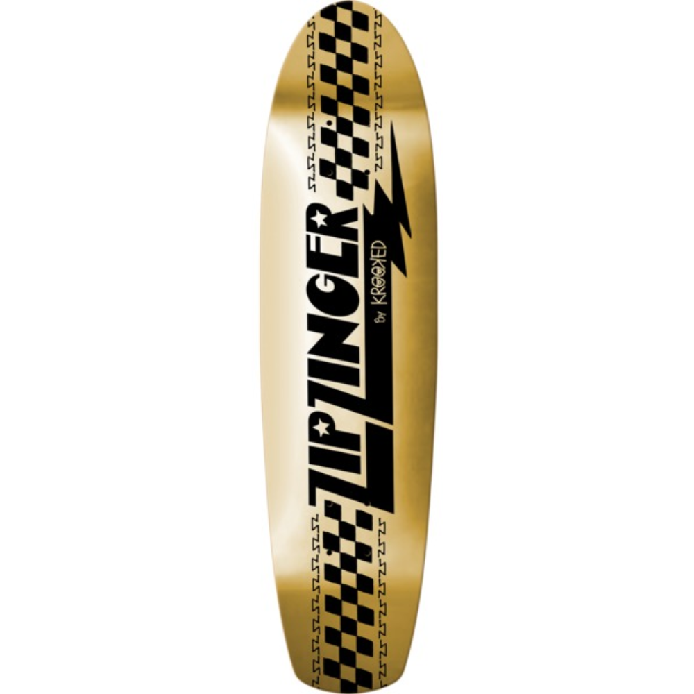 Krooked Zip Zinger Gold Foil 7.75"x30" Skateboard Deck