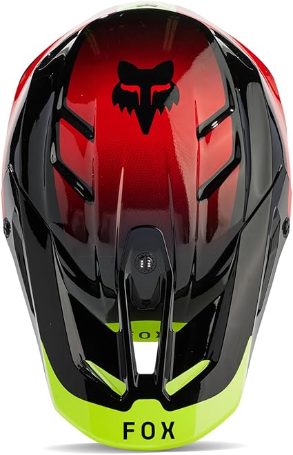 Fox Racing V3 Revise Red/Yellow Large Helmet
