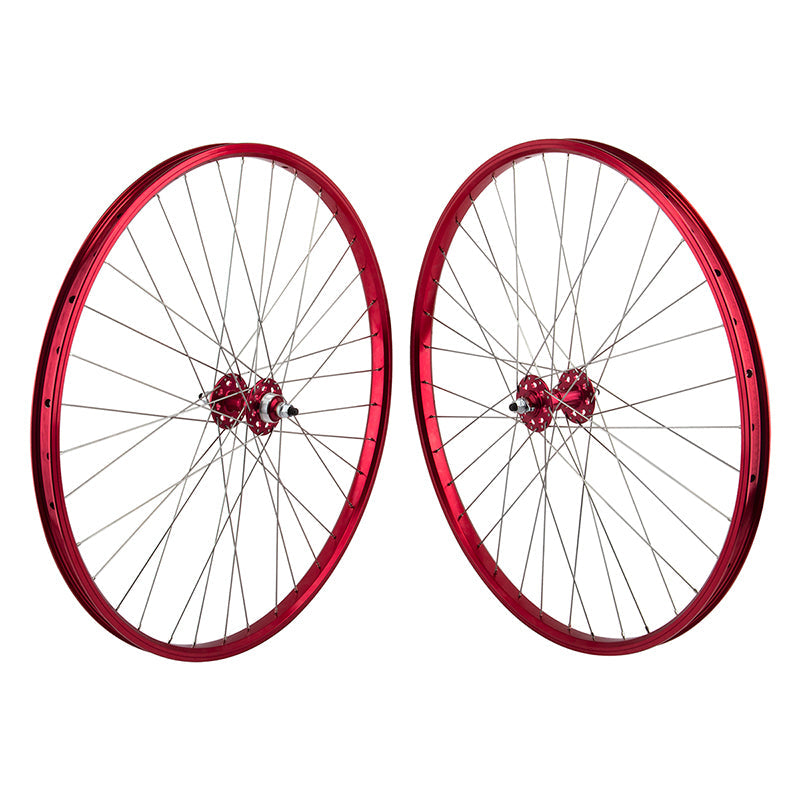 SE Racing 29" 36h 3/8" Sealed Wheel Set Anodized Red