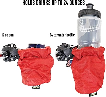HandleStash Shock-Absorbing Bike Cup Holder Red Hot Diamond