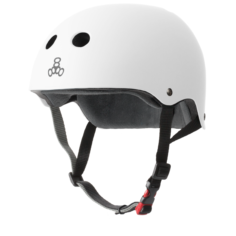 Triple Eight Skate Helmet with Sweatsaver Liner- Matte White- XL