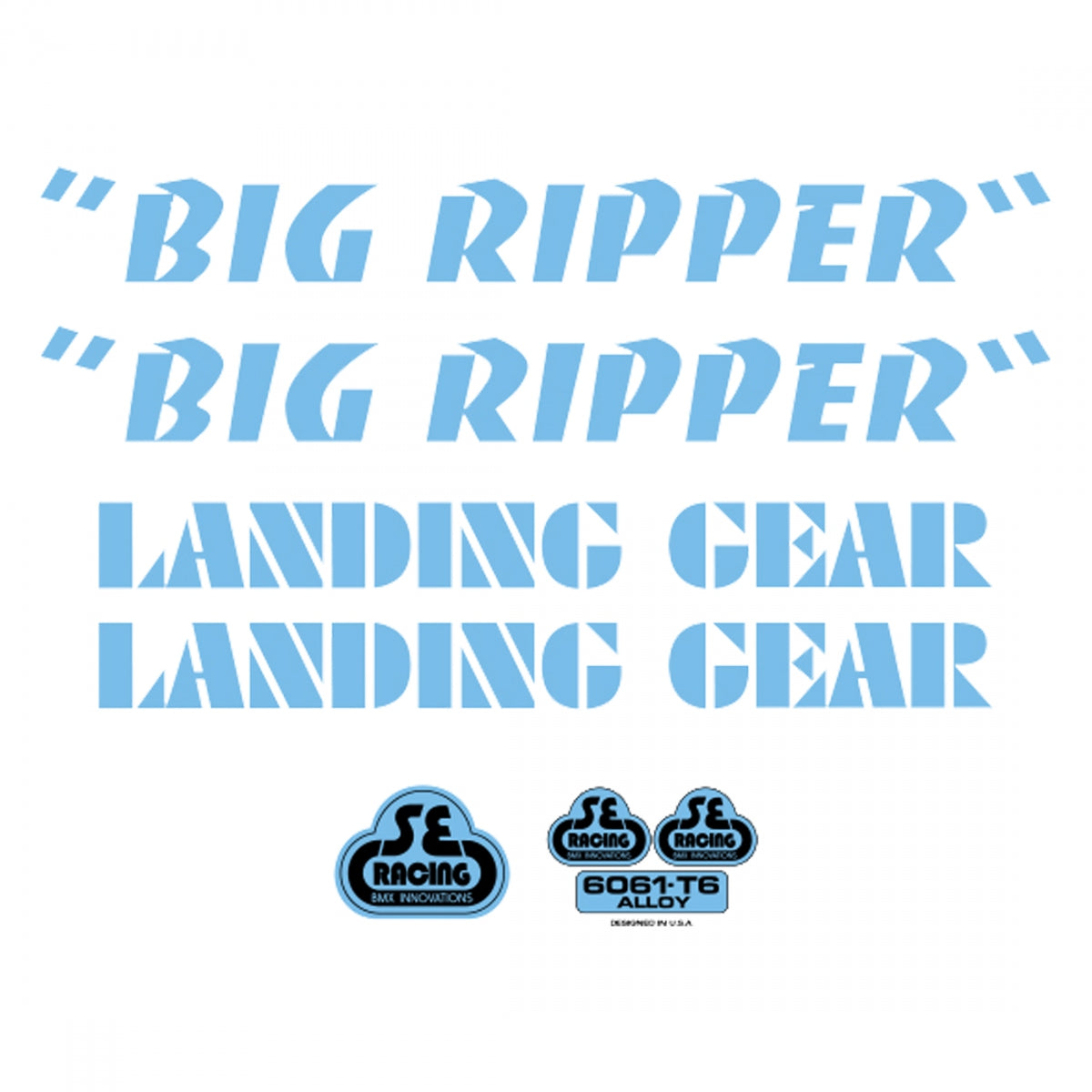 SE Racing Big Ripper Decal Set Blue