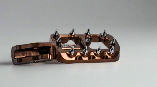 Prickly Raw Titanium Footpeg Cleats Prickly Motorsports