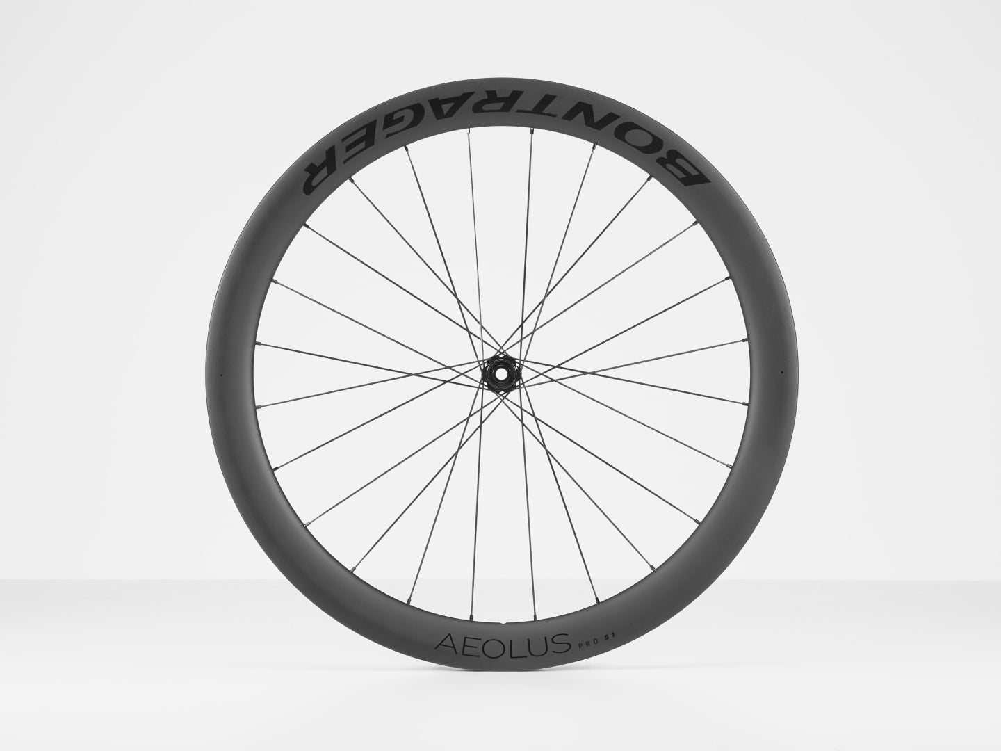 Bontrager Aeolus Pro 51 TLR Disc Road Wheel, Black Front