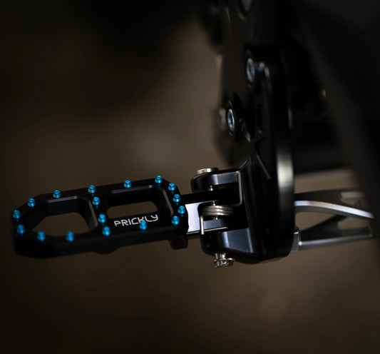 Prickly Black Footpeg Brackets E Ride Pro Prickly Motorsports