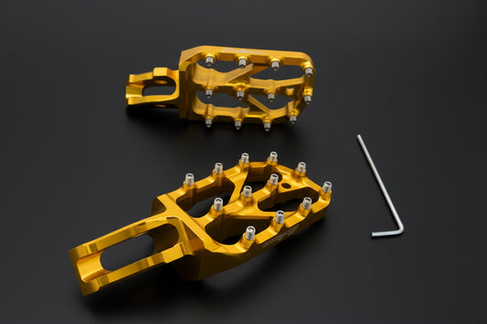 Warp 9 7075 Aluminum Foot Pegs for Surron - Gold