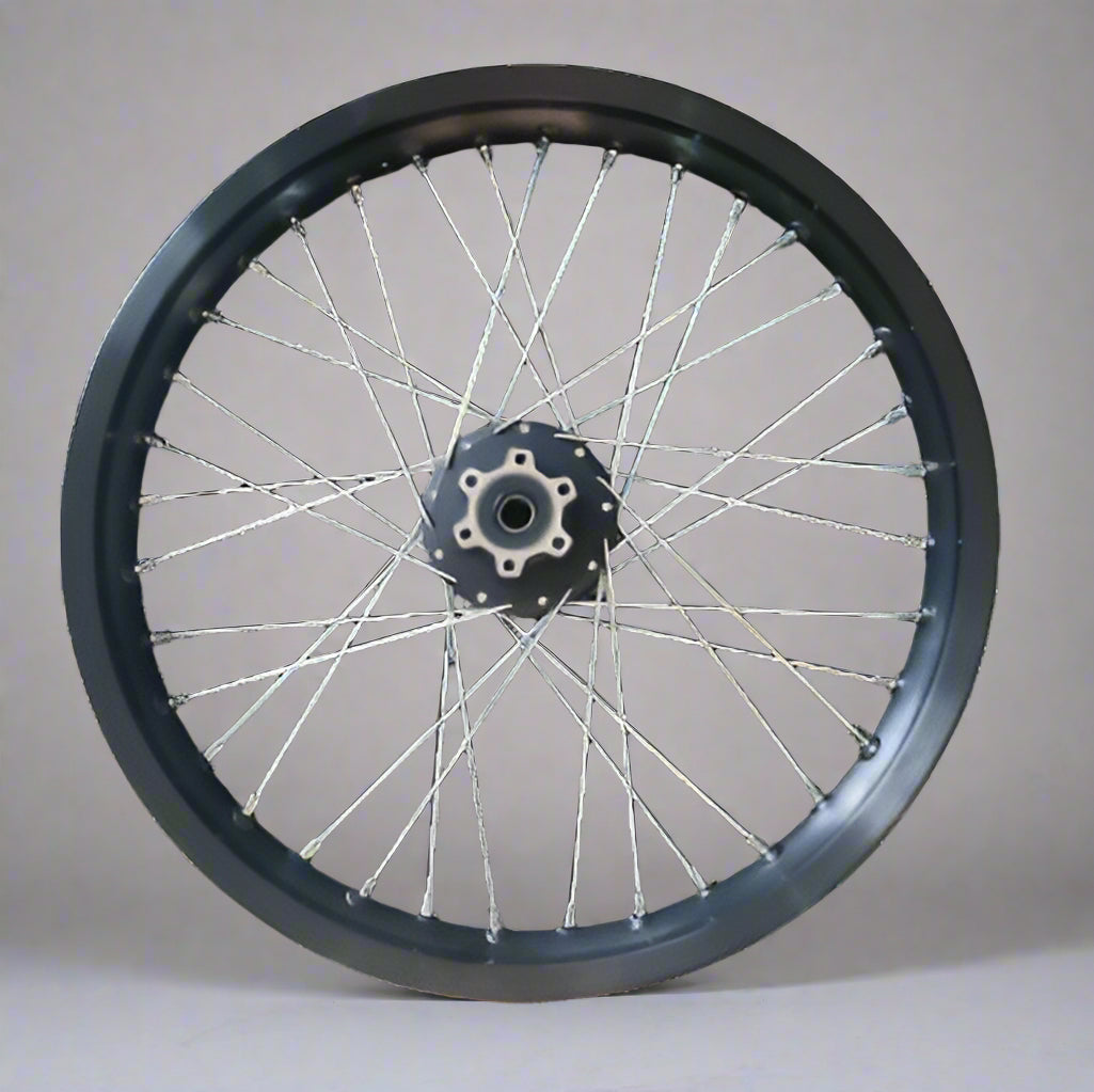 E Ride Pro 19" Front Wheel Assembly w/ Fatty Tire 80/100-19 SHE7019 (Silver)