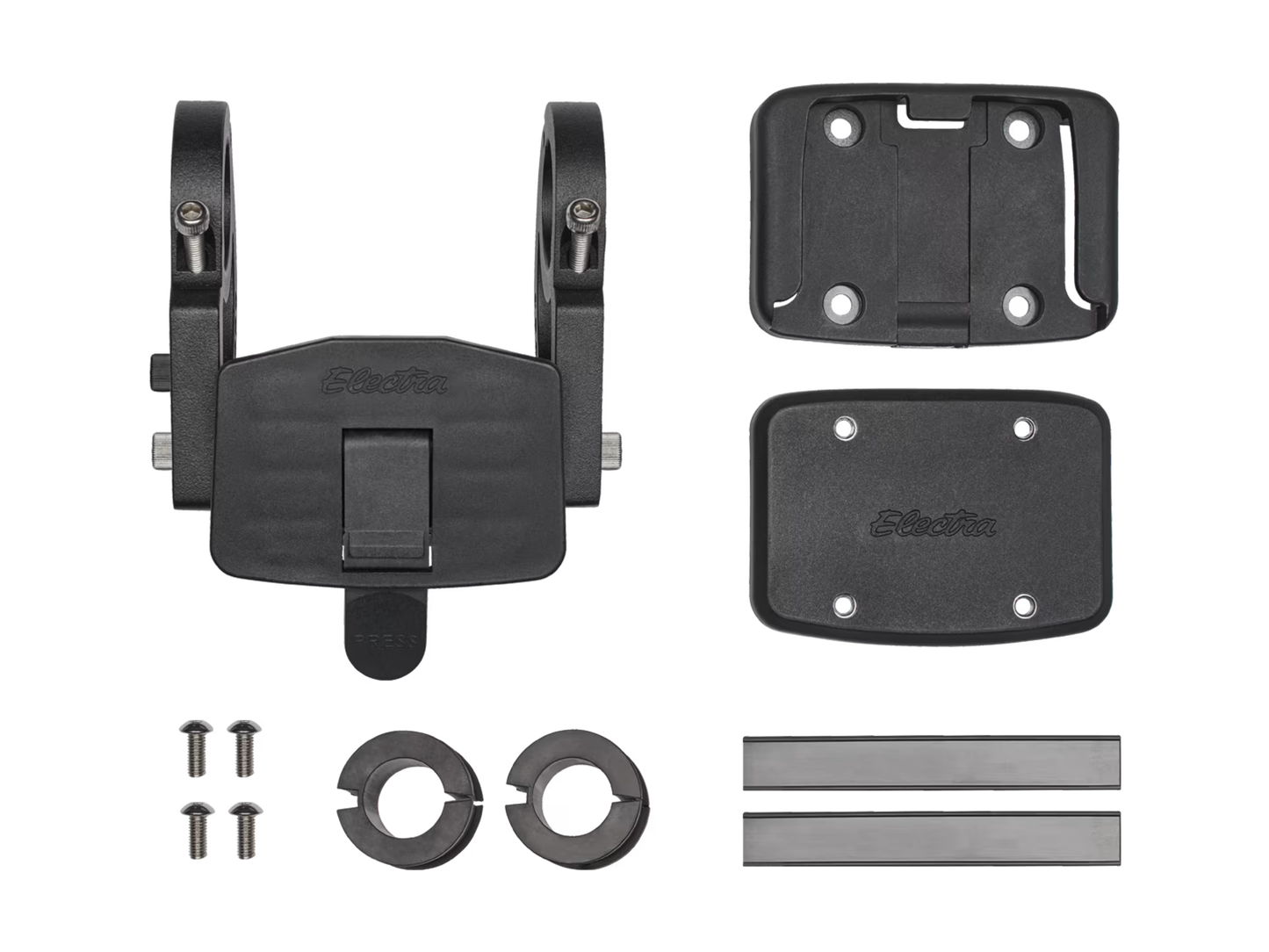 Electra Quick Release Basket Bracket & Mount 2.0 Silver/Black