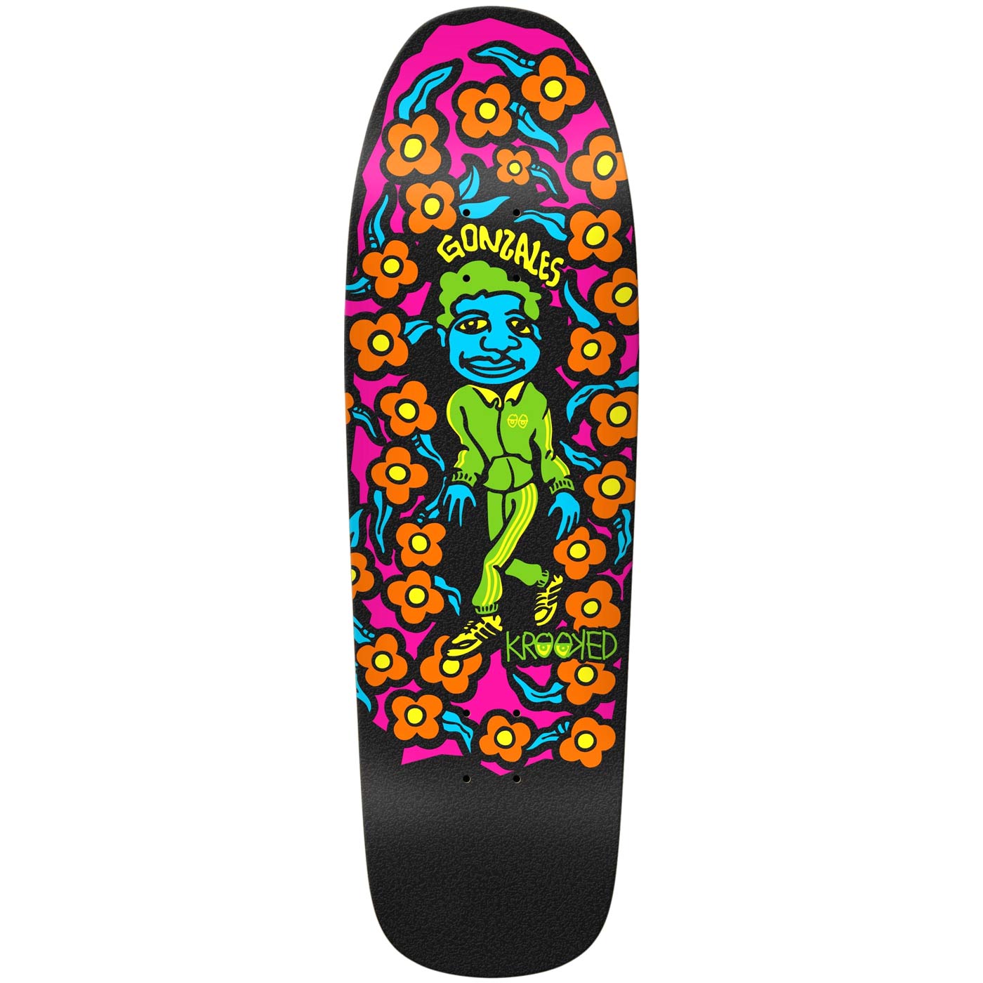 Krooked Mark Gonzales Sweatpants Gonz Blacklight 9.81" Skateboard Deck