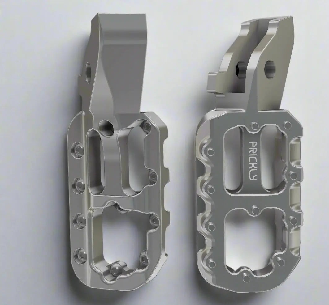 Prickly Raw/Silver Pins Foot Pegs for Surron/ERP Prickly Motorsports