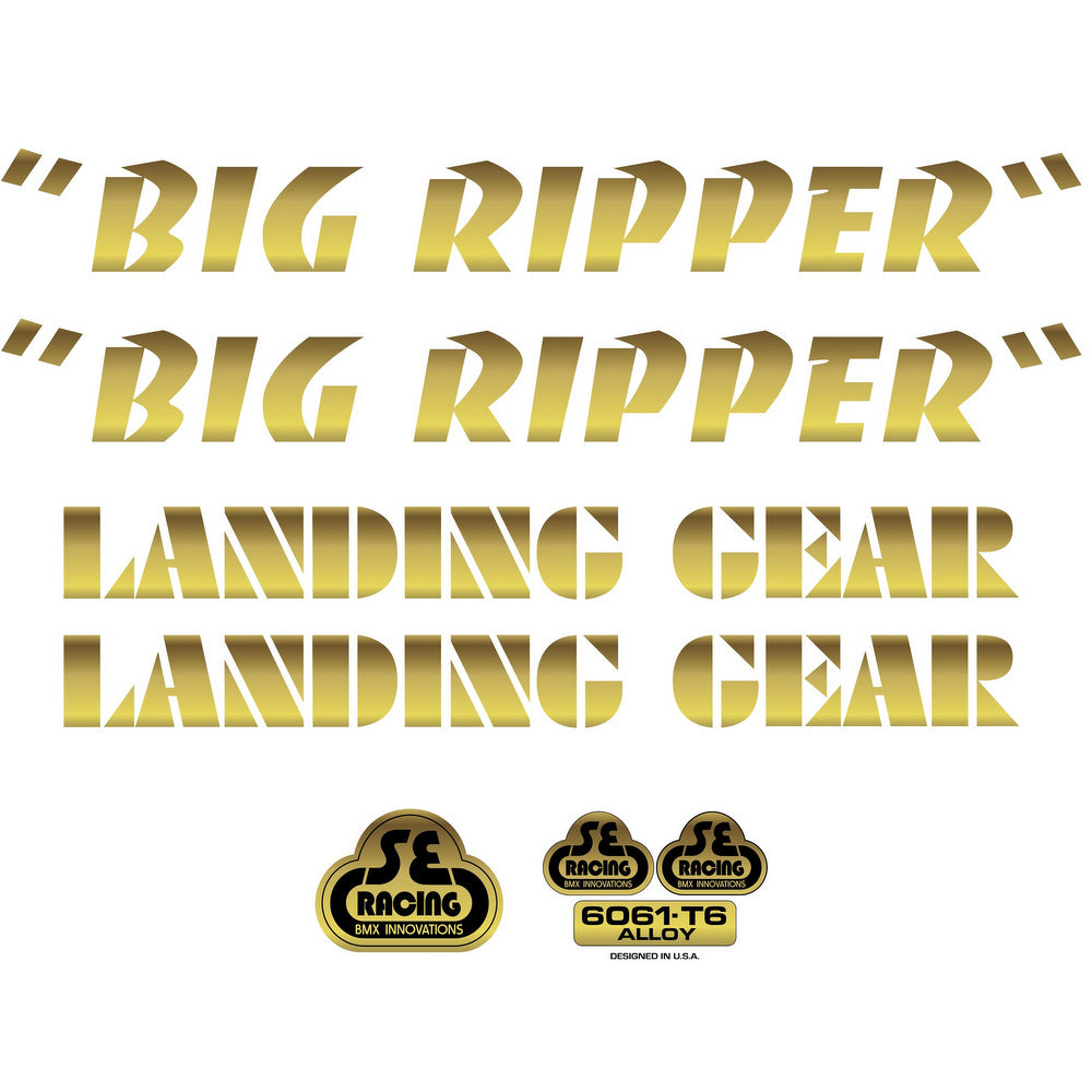 SE Racing Big Ripper Decal Set Gold