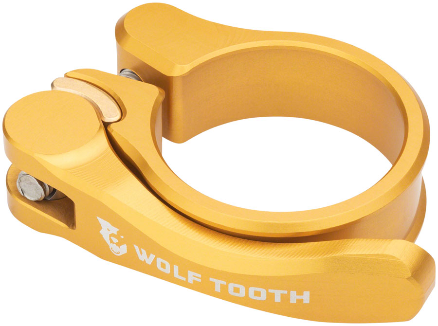 Wolf Tooth Components Quick Release Seatpost Clamp - 28.6mm, Gold BIKEFACTORY HAWAII