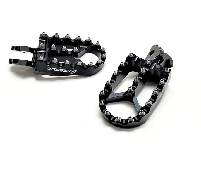 Warp 9 7075 Aluminum Foot Pegs for Surron - Black Warp 9 Racing