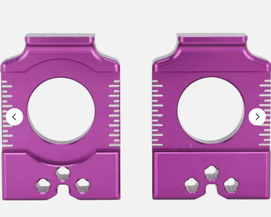 Titanium Lockdown Axle Block/Chain Tensioner for Surron/E-Moto - Purple BIKEFACTORY Hawaii