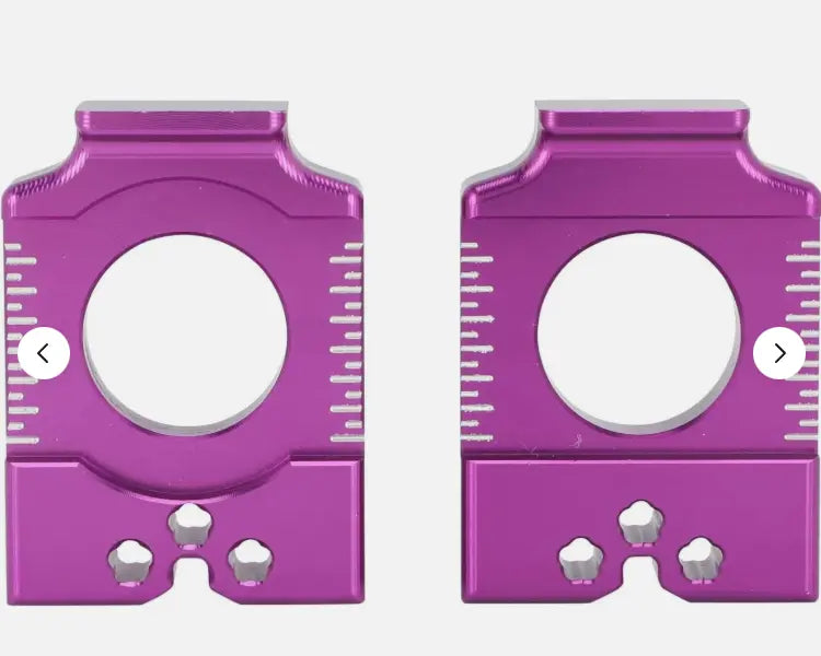 Titanium Lockdown Axle Block/Chain Tensioner for Surron/E-Moto - Purple BIKEFACTORY Hawaii