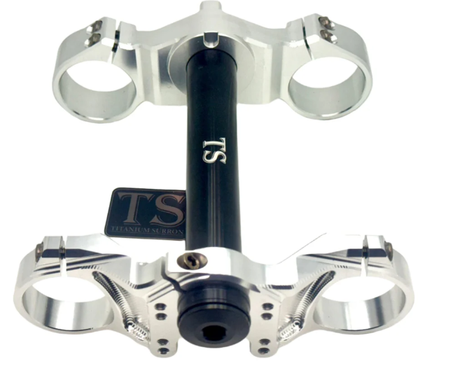 Titanium FastAce Fork Upper Drop Clamp for Surron/ALX13RC 2.0/AHX12RV 3.0 - Silver