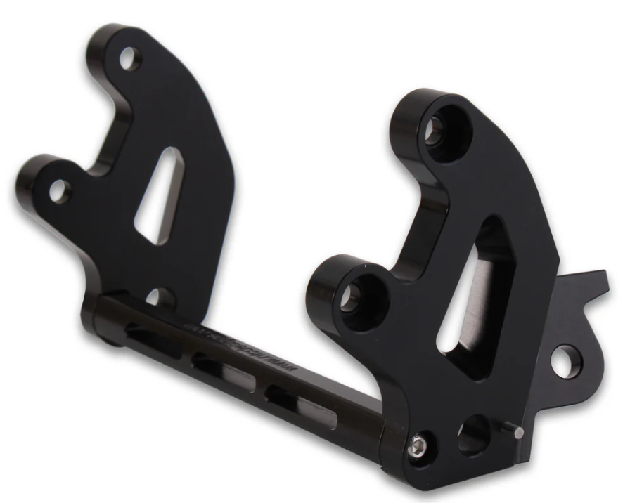 NTC Designs Black Surron 20mm Lowering Peg Bracket Set w/ Kickstand Option & Support Brace