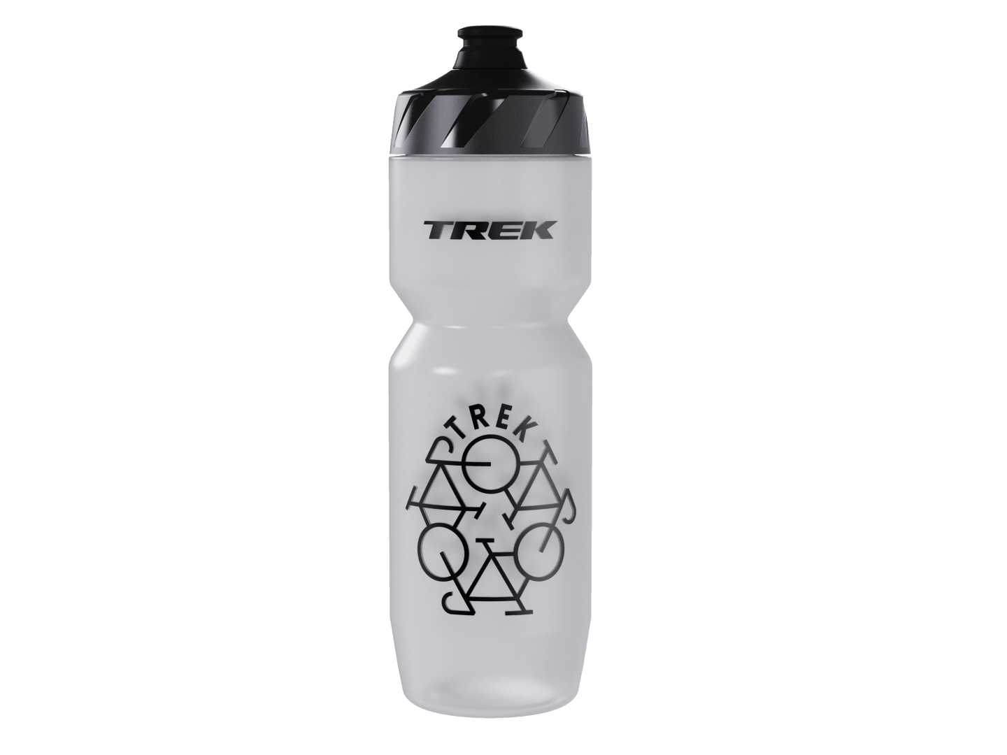 Trek VodaWater Bottle 26oz (769mL) - Clear/Black Trek Bicycle Corporation