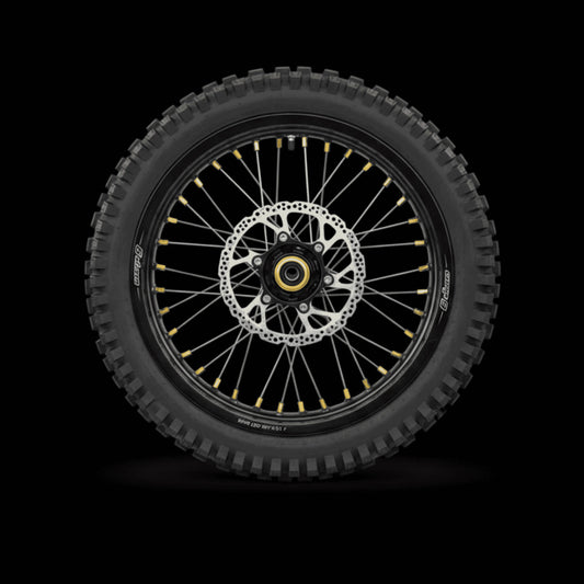 Warp 9 E RIDE Pro-SS Front & Rear Wheel 16" Black Rim, Gold nipples & hubs Complete w/ Titanium and Tire Warp 9 Racing