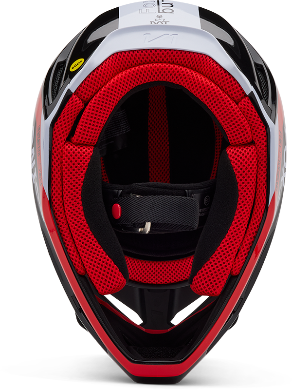 Fox Racing Fluorescent Red Youth V1 Race Spec Full Face Helmet