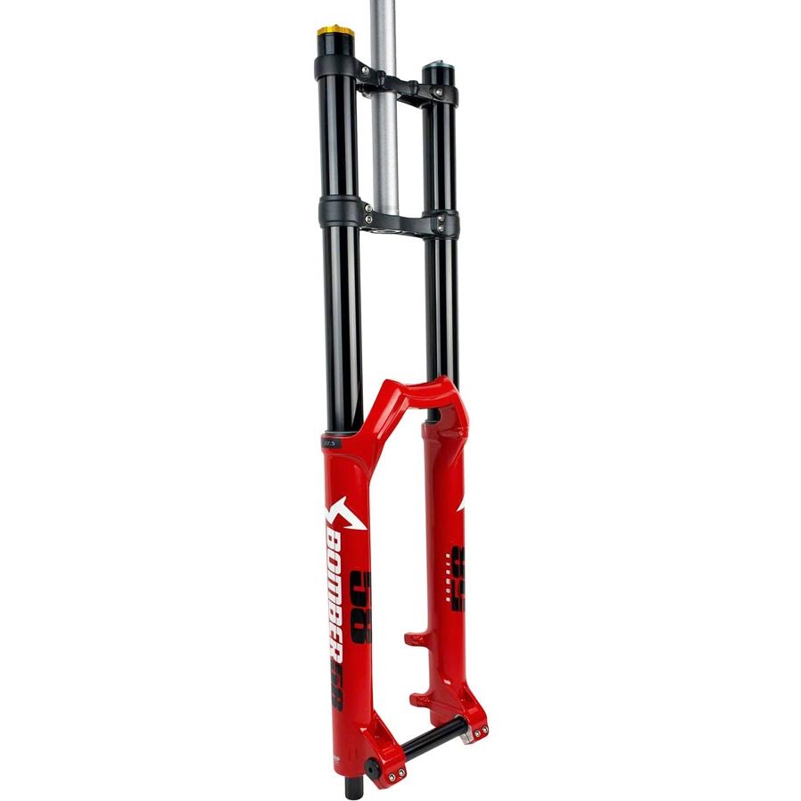 Marzocchi Bomber 58 Suspension Fork: 27.5", 203mm Travel 20 x 110mm, GLOSS RED