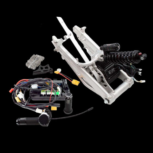 Burromax Extended LONG Swingarm TT1600R Performance Upgrade, 2.5Kw Motor, 120mm Over Stock Extended Swing Arm, 230mm Shock and 60A Controller (#16057)