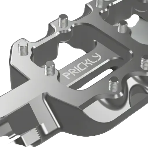 Prickly Raw/Silver Pins Foot Pegs for Surron/ERP Prickly Motorsports
