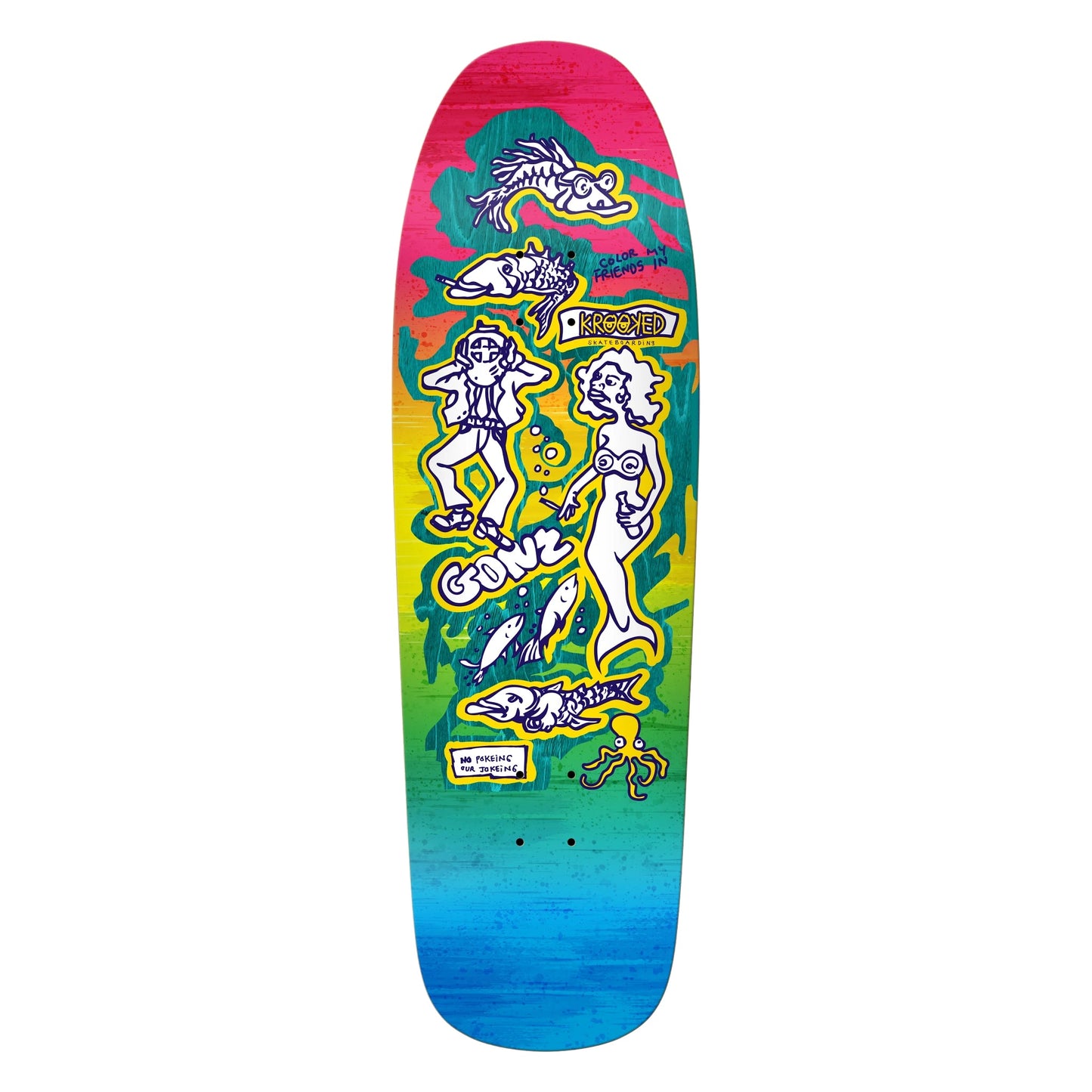 Krooked Skateboards Gonz Color My Friends SSD 9.81" x 32" Deck