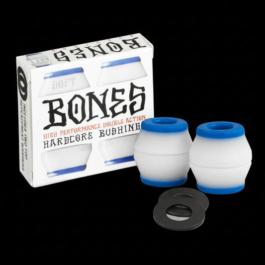 Bones Soft Bushings - Blue/White Bones