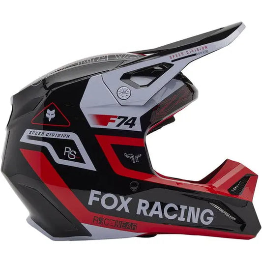 Fox Racing Fluorescent Red V1 Race Spec Full Face Helmet Fox Racing
