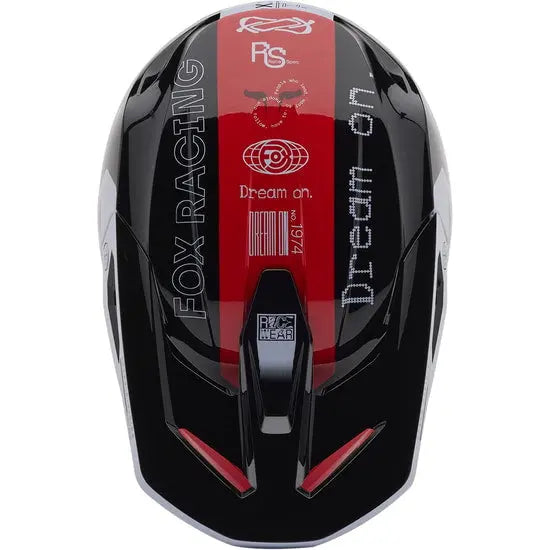 Fox Racing Fluorescent Red V1 Race Spec Full Face Helmet Fox Racing