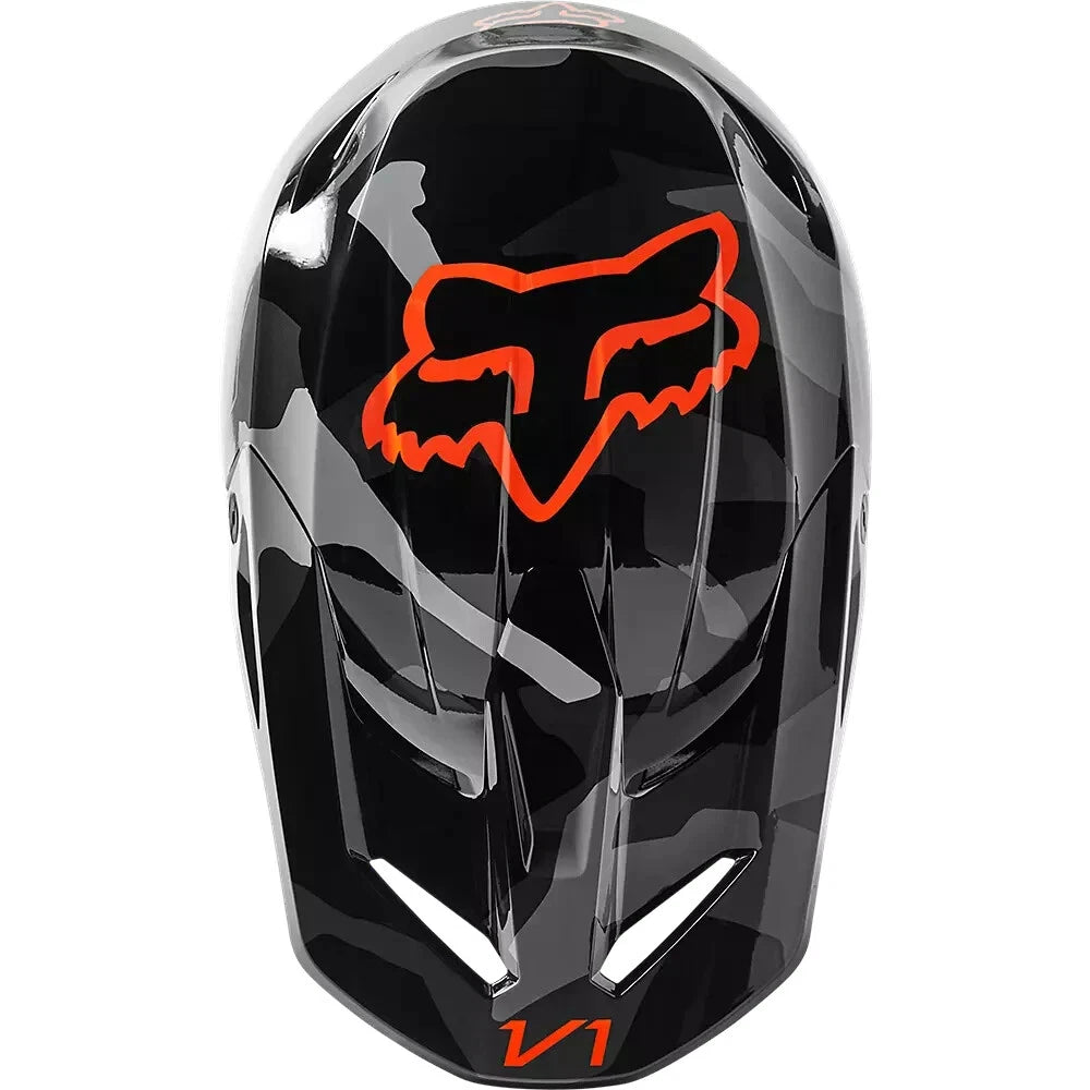 Fox Racing V1 Bnkr DOT Full-Face Helmet - Grey Camo, X-Small