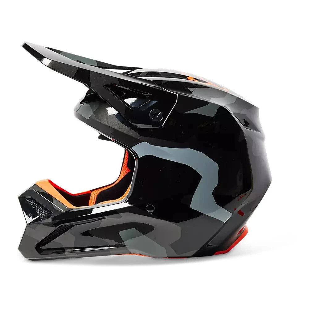 Fox Racing V1 Bnkr DOT Full-Face Helmet - Grey Camo, X-Small