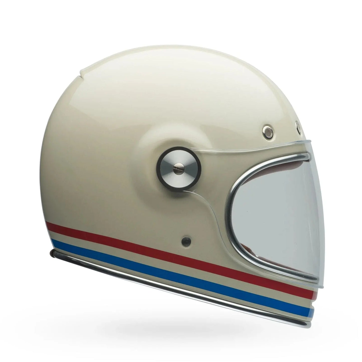 Bell Bullitt Full Face Helmet Stripes Gloss Pearl White/Oxblood/Blue Medium Bell