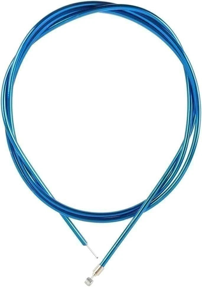 Black Ops DefendR Lined Brake Cable 1.5mm Chrome Blue Black Ops