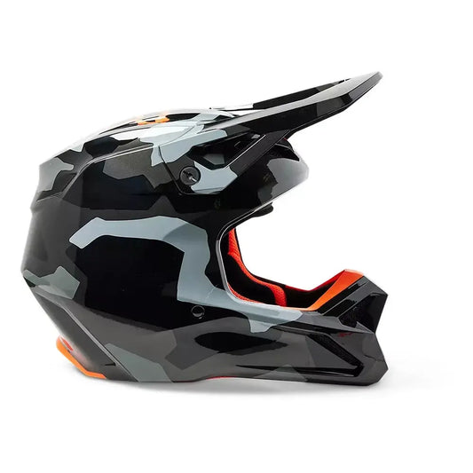 Fox Racing V1 Bnkr DOT Full-Face Helmet - Grey Camo, X-Small Fox Racing